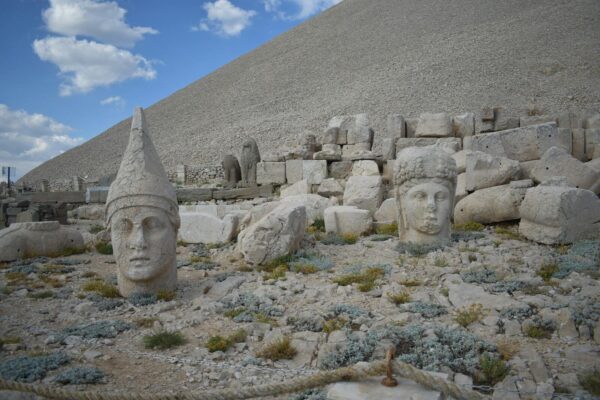 Explore the monumental head statues at Mount Nemrut, a UNESCO World Heritage Site in Turkey.